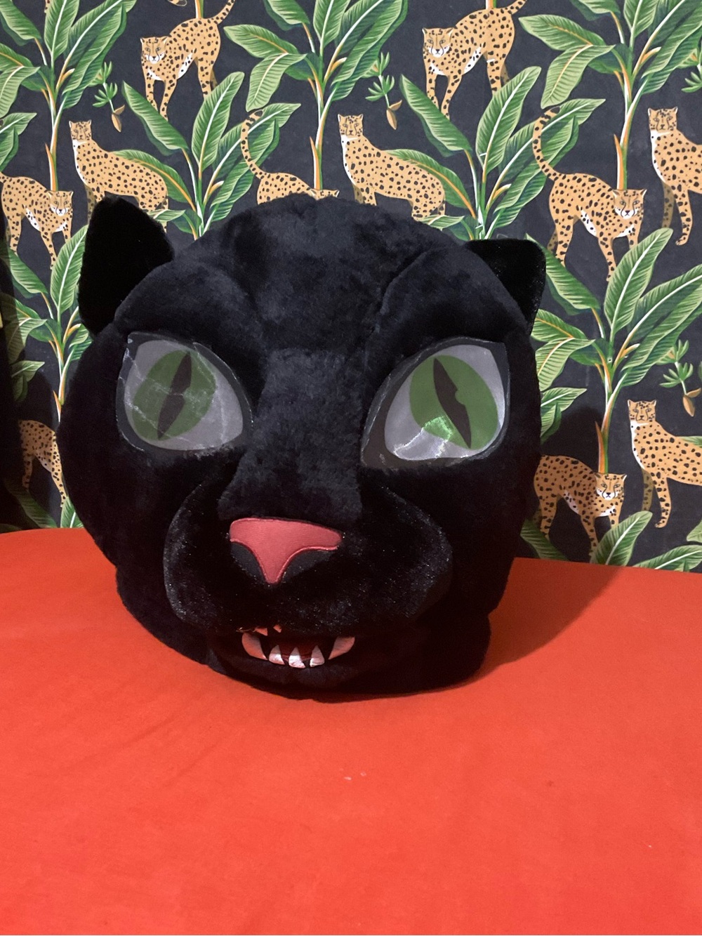 Cat Costume Dee Greeter Gigantic Unisex Big Black Panther Head OS Furry Costplay